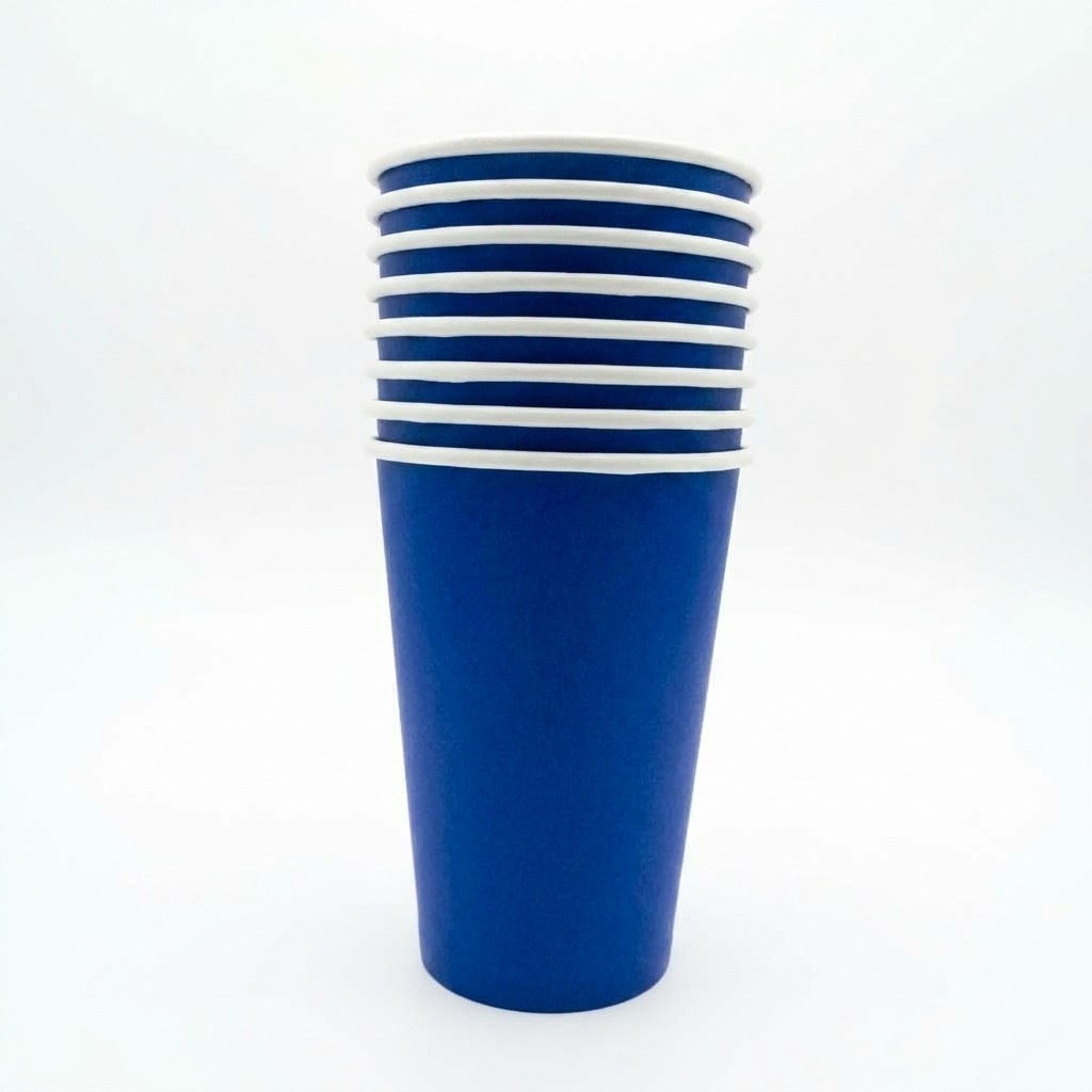 Copo Papel 180 ml Festa Colors Azul Royal 8 uni