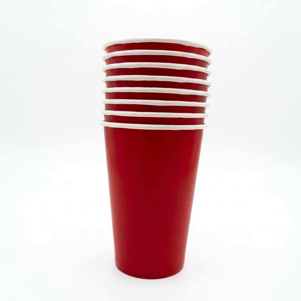Copo Papel 180 ml Festa Colors Vermelho 8 uni
