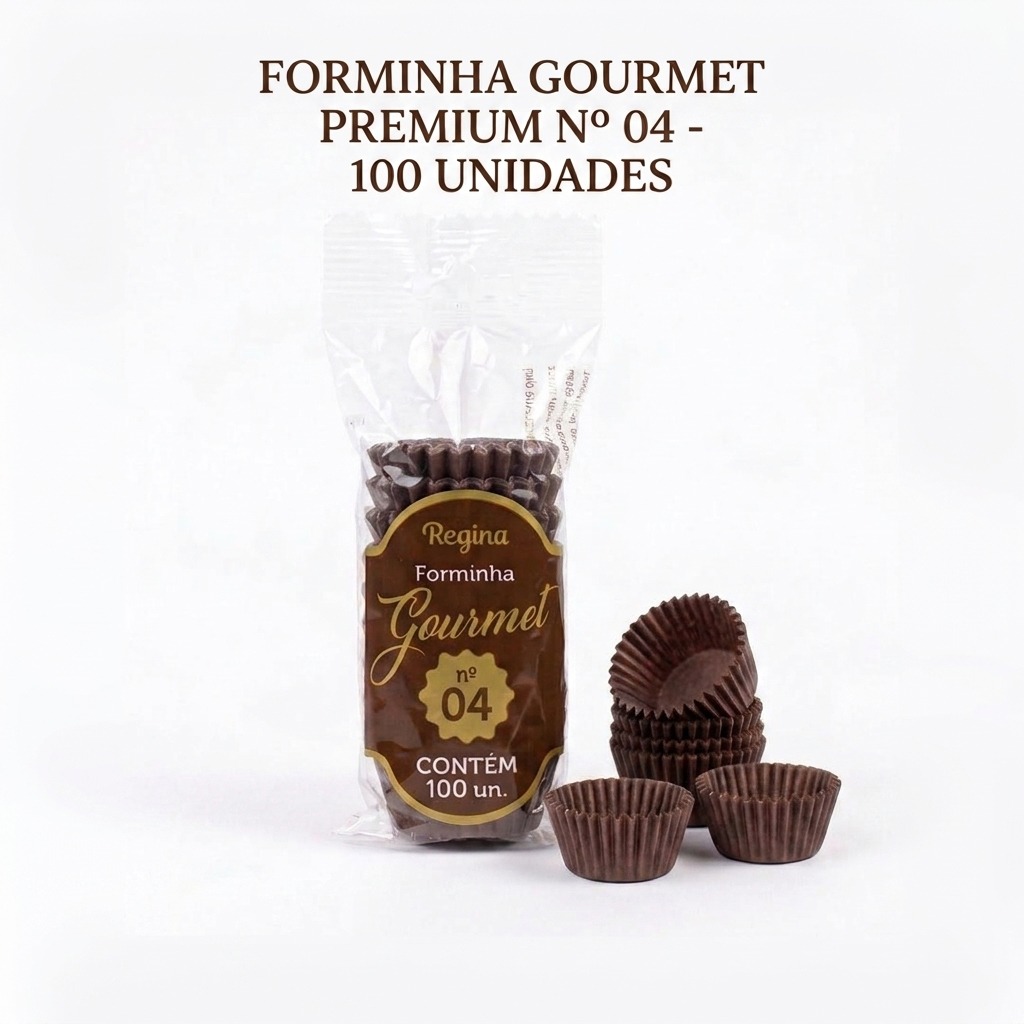 Forminha Número 4 Gourmet Marrom 100 uni
